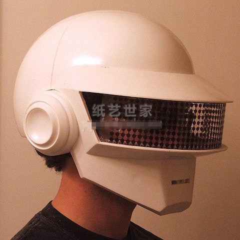 3D papel modelo Daft Punk casco máscara 1:1 usable Cosplay modelo DIY hecho a mano niños Juguetes ► Foto 1/6
