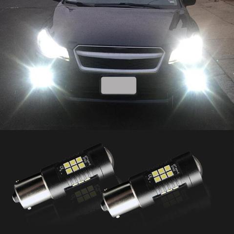 Bombillas LED para coche Daewoo Matiz, Nexia, Lanos, Kalos, Gentra, Nubira, espera, 2 uds., P21W, 1156 BA15S ► Foto 1/5