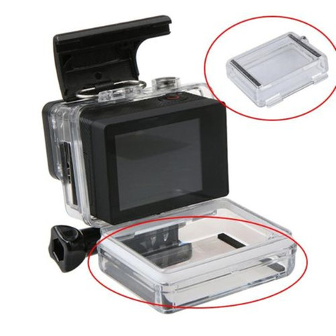 Funda carcasa impermeable para Gopro Hero 4 3 + 3 2, accesorios para pantalla LCD, batería Bacpac ► Foto 1/6