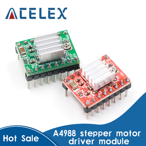 1 piezas Reprap Stepper controlador A4988 módulo de controlador de Motor paso a paso con disipador ► Foto 1/6