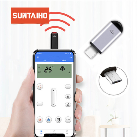 Suntaiho-mando a distancia usb c infrarrojo para iphone, Samsung, Xiaomi, minicontrolador inteligente IR, adaptador de teléfono para TV, refrigerador de aire acondicionado ► Foto 1/6