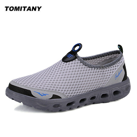 Zapatos informales para Hombre, zapatillas ligeras transpirables sandalias De verano para playa, mocasines De malla para vacaciones ► Foto 1/6