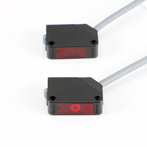Sensor de interruptor fotoeléctrico NPN PNP, luz roja Visible, láser, difusor, cuadrado, 1 ud. ► Foto 1/4