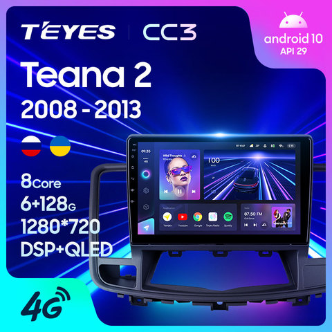 TEYES-Radio Multimedia CC3 con GPS para coche, Radio con reproductor de vídeo, navegador estéreo, Android 10, No 2din, dvd, para Nissan Teana J32 ► Foto 1/6