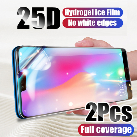 2 uds Protector de pantalla hidrogel de película para Xiaomi Mi 10 Mi 9 Mi 9T Pro Mi 8 A3 película protectora para Xiaomi Redmi Note 9 8 7 K20 K30 Pro 9S ► Foto 1/6