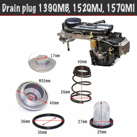 Enchufe del motor 4 T 50-150 SS (Plum) con resorte y malla para 139qmb, 152qmj, 157QMI,158QMJ/válvula 139FMB, 147FMH, 152FMI ► Foto 1/6