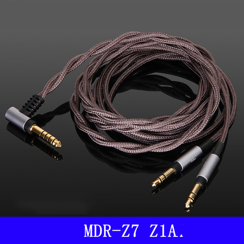 Cable para auriculares Sony MDR-Z7 Z1R D7100 D7200 D600 2,5/4,4mm cable de equilibrio cable de actualización Chapado en plata de cobre y cristal único ► Foto 1/6