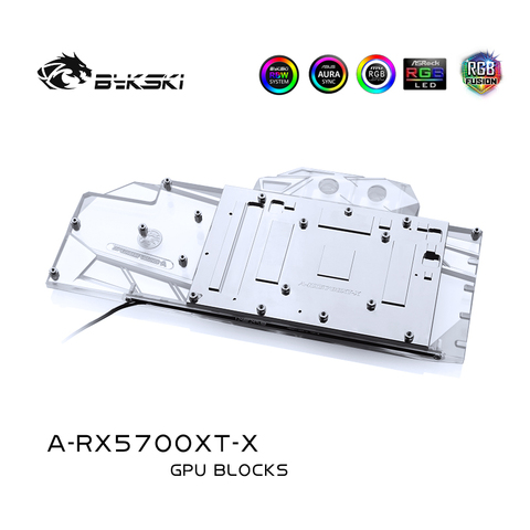 Bykski-bloque de agua GPU, tarjeta AMD GPU, cubierta completa de cobre, bloque para radiador, refrigeración por agua, edición de referencia RX 5700 XT / 5700XT ► Foto 1/6