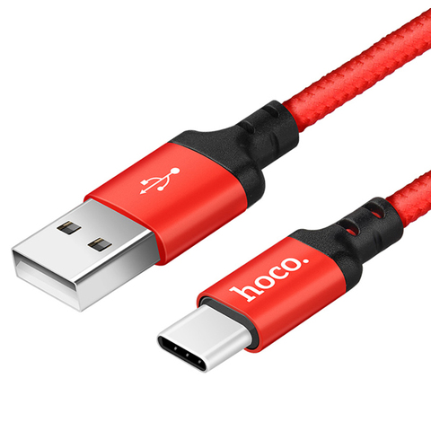 Hoco-Cable USB tipo C de carga rápida para móvil, Cable de carga rápida de 1m y 2m para Samsung S10, S9, Huawei P30, Xiaomi USB-C ► Foto 1/6