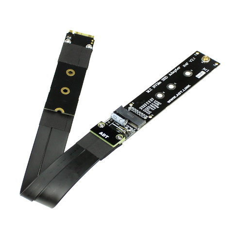 Cable de extensión de estado sólido M.2 para NVMe SSD, tarjeta elevadora, compatible con llave M2 M, PCI-E, 3,0x4, 4 pcie, 4x, velocidad completa 32G/bps R44SF ► Foto 1/1
