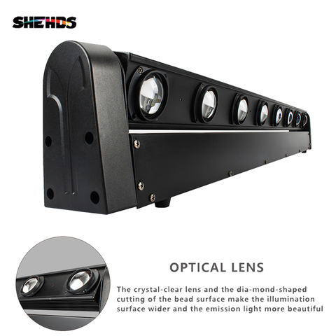 SHEHDS gran oferta perfecto LED haz de luz con cabezal móvil barra de sonido 8x12W RGBW de iluminación de escenario DMX512 equipos de DJ envío gratis y rápido ► Foto 1/6