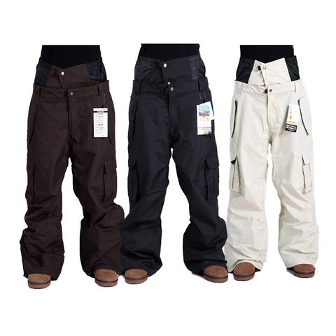 Pantalones de esquí para hombre, ropa de esquí profesional para invierno, impermeable, a prueba de viento, transpirable y cálida ► Foto 1/6