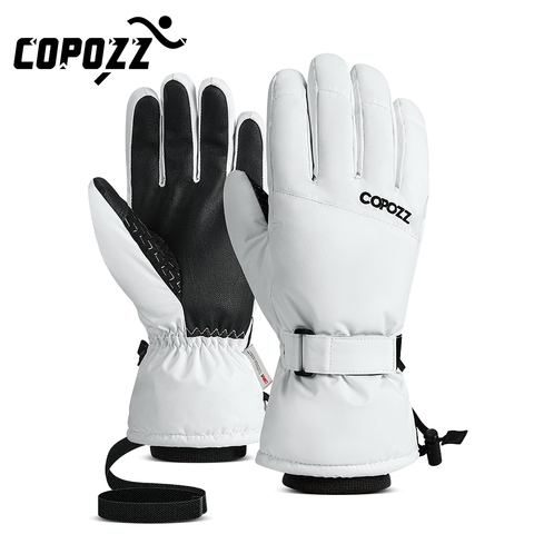 COPOZZ-guantes de esquí ultraligeros para hombre y mujer, impermeables, cálidos, para invierno, Snowboard, motociclismo, nieve, a prueba de viento ► Foto 1/6