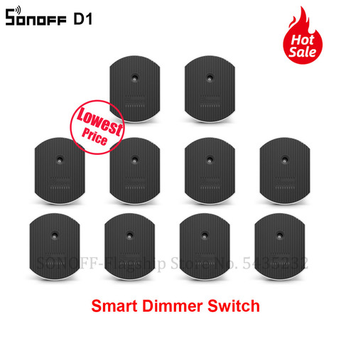 2/3/5/10 Uds Itead SONOFF D1 Wifi interruptor inteligente Dimmer interruptor de la luz de 433Mhz RF funciona con Sonoff RM433 controlador para casa inteligente ► Foto 1/6