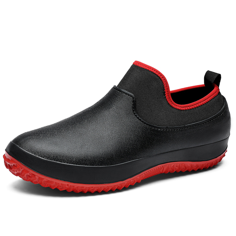 Zapatos de trabajo en cocina para hombre, zapatillas transpirables antideslizantes e impermeables, zapatos para Chef, calzado de trabajo plano informal, Botas de lluvia, novedad de 2022 ► Foto 1/6