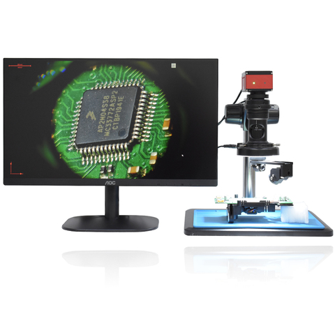 Sensor Sony IMX342, microscopio de inspección 3D 4K, 20X-180X, vídeo electrónico Industrial, lupa de medición de precisión, Full HD ► Foto 1/6