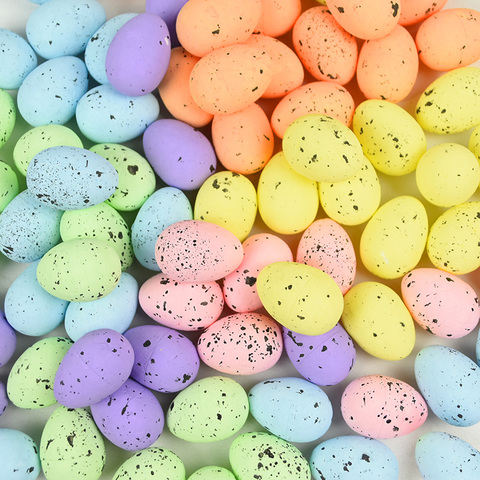 20 piezas 4cm huevos de Pascua de esponja feliz Pascua decoración pájaro pintado huevos de Paloma DIY niños regalo Favor de Casa decoración Fiesta de Pascua ► Foto 1/6