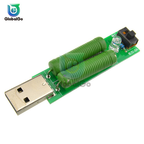 Módulo de interruptor de resistencia de carga de batería de descarga USB 2A/1A, medidor de capacidad de voltaje de Cargador USB LED, amperímetro médico, voltímetro ► Foto 1/6