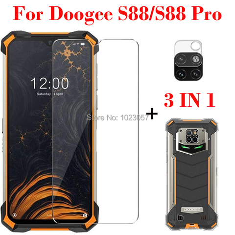 Funda 3 en 1 + cristal templado para cámara, protector de pantalla para Doogee S88 Pro 3D ► Foto 1/6