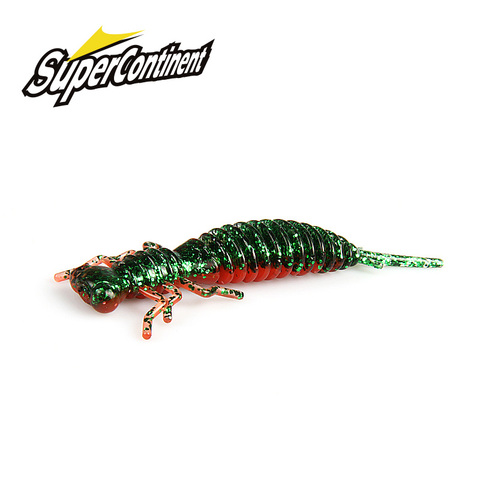 Señuelos blandos de Larva de supercontinente, cebos artificiales de pesca, gusano de silicona, Lucio, Minnow, Swimbait, Jigging, plástico, novedad de 2022 ► Foto 1/5