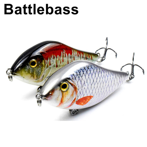 BATTLEBASS 2022 nuevo 100MM 45G lento se hunde pesca Jerkbait atraer Slider nadar acción cuerpo duro idiota cebo para Pike Musky de pesca ► Foto 1/6