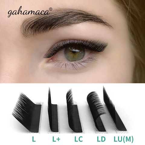 GAHAMACA-Extensión de pestañas, 16 filas/caja 8 ~ 15mm L/L +/LC/LD/LU(M) mezcla maquillaje Natural Individual Premium ► Foto 1/6