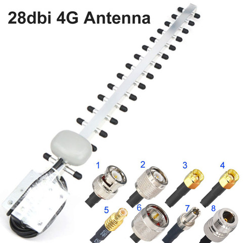 Antena Yagi 4G, antena 28dbi 4G LTE SMA macho BNC TNC RP SMA, potenciador direccional macho para exteriores, módem amplificador RG58 1,5 m ► Foto 1/6