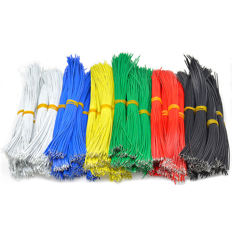 100 Uds UL1007 de 24AWG de PVC de 1,4mm electrónicos 8CM/10CM/15CM/20CM Cable UL certificación multifunción herramientas de línea de 300V ► Foto 1/6