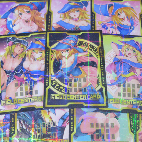 12 unids/set mago oscuro niña prismático brillante campo Centro tarjetas DMG Caballero del Dragón Yugioh chica Sexy de arte alterado Orica ► Foto 1/4