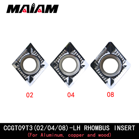 Herramienta de torneado de carburo CCMT, varilla de inserción y herramienta SCLC para aluminio/Cobre/madera, CCGT09T3 02 04 08 CCGT09T308 CCGT09T304 CCGT09T302 ► Foto 1/4