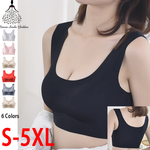 Sexy sujetador sin costuras Sujetador Push Up Invisible Bralette sujetadores para mujeres comodidad ropa interior sujetador femenino Color sólido S-5XL ► Foto 1/6