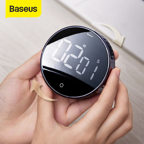 Baseus-Temporizador Digital magnético, temporizador de cocina con cuenta atrás Manual, Alarma para encimera ► Foto 1/6