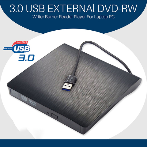 Unidad óptica portátil USB 3,0 DVD-ROM, lector de disco de CD ROM Delgado externo, escritorio, PC, portátil, tableta, promoción, reproductor de DVD ► Foto 1/6