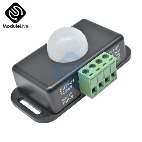 Interruptor automático de Sensor de movimiento PIR infrarrojo, 12V-24V, 8A, para luz LED con estilo ► Foto 1/6