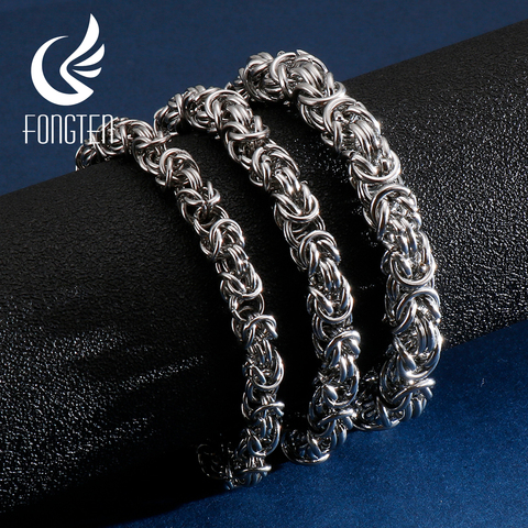 Fongten-pulsera de cadena de acero inoxidable para hombre, brazalete frío Irregular, joyería masculina, venta al por mayor ► Foto 1/6