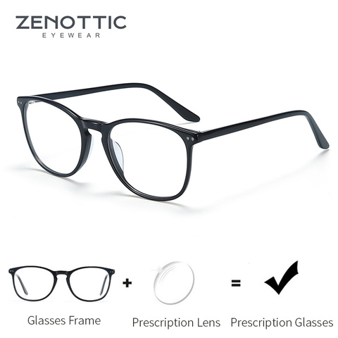 ZENOTTIC receta de acetato progresiva gafas hombres ópticos miopía gafas de hipermetropía Anti-Luz Azul fotocromáticos gafas ► Foto 1/6