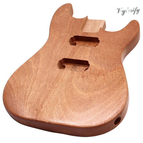 ST-cuerpo de guitarra eléctrica okoume, cuerpo de madera sólido con orificio de pastilla, sin terminar, barril de guitarra eléctrica, accesorios de guitarra ► Foto 1/6