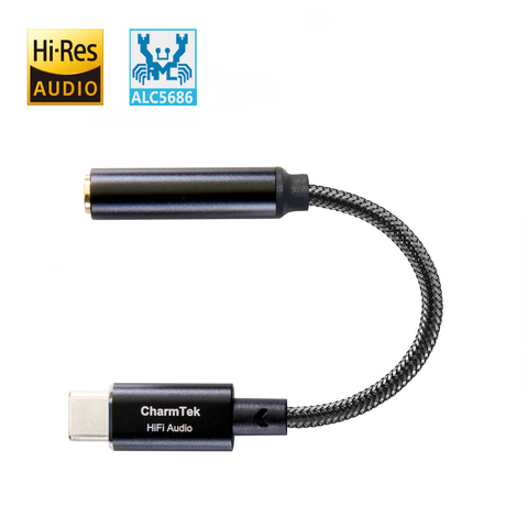 AMPLIFICADOR DE AURICULARES DAC HIFI, USB tipo-c a 3,5mm, adaptador de audio integrado Realtek ALC5686, códec ► Foto 1/6