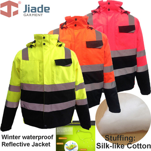 Chaqueta reflectante de invierno para Ropa de Trabajo, alta visibilidad, EN471/ANSI, impermeable, envío gratis ► Foto 1/6