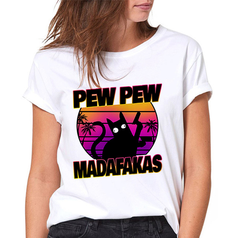 Pew Madafakas Camisetas estampadas verano 2022 camisetas gráficas divertidas camisetas Harajuku sueltas para mujer Camisetas para mujer ► Foto 1/6