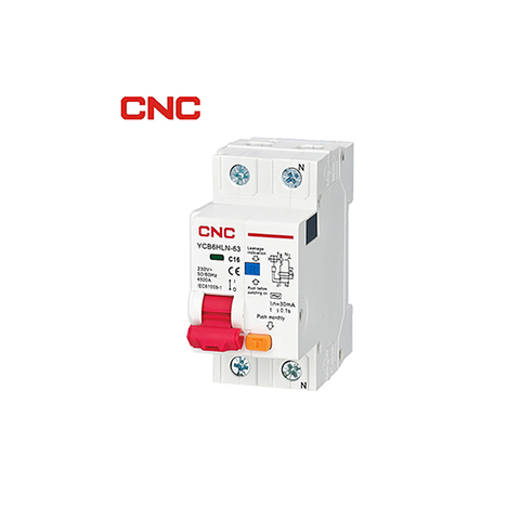 Disyuntor de corriente Residual con protección contra sobrevoltaje y fugas, disyuntor de corriente Residual CNC 230V 50/60 HZ RCBO MCB 30mA, 6/10/16/20/25/32/40 A ► Foto 1/2