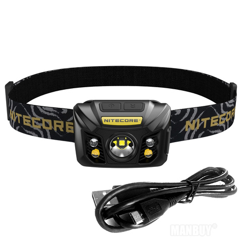 NITECORE-linterna frontal NU32 de 2022 lúmenes, luz LED CREE XP-G3 S3 con batería integrada recargable, para acampar al aire libre, búsqueda, color negro, 550 ► Foto 1/6