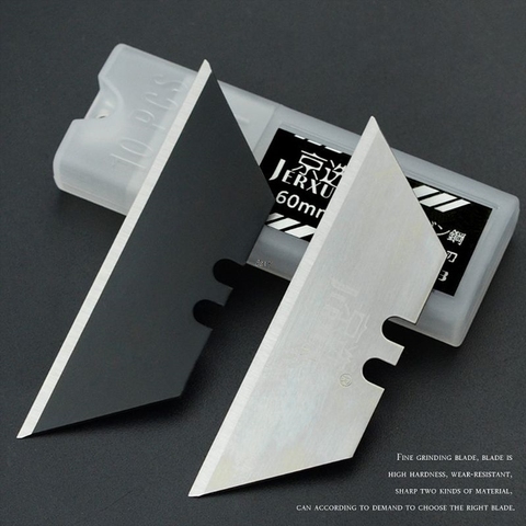 Cuchillas de acero especiales para cuchillos, repuesto de cuchillas trapezoidales, cortador para artesanía, bricolaje, 10 Uds. ► Foto 1/6