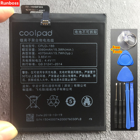 Runboss-100% de batería Original de alta calidad para Coolpad LeEco Cool Changer S1, baterías de teléfonos móviles y herramientas CPLD-180, nuevo, C105-8 ► Foto 1/2