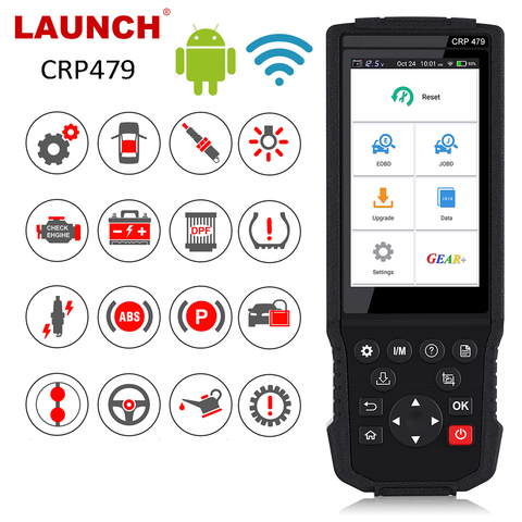 LAUNCH de X431 CRP479 OBD2 escáner JOBD Auto escáner ABS TPMS DPF IMMO clave EPB de restablecer coche herramienta de diagnóstico OBD2 lanzamiento X431 WIFI ► Foto 1/6