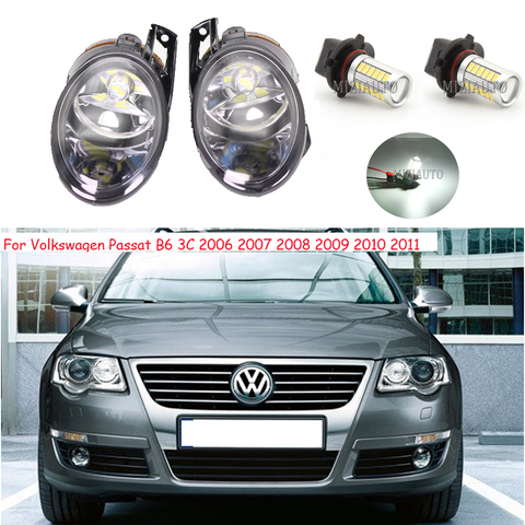 Luz de niebla para Volkswagen Passat B6 3C 2006-2011 las luces del coche faros LED antiniebla luces de niebla halógena faros antiniebla ► Foto 1/6