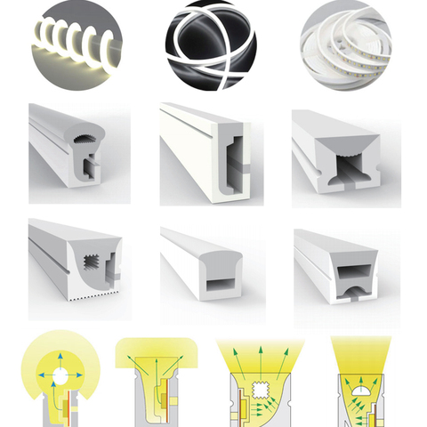 Tira Flexible de luces para decoración, tubo de LED neón de Gel de sílice, 1m, 2m, 3m, 4m, 5m, WS2812B WS2811 SK6812 ► Foto 1/6