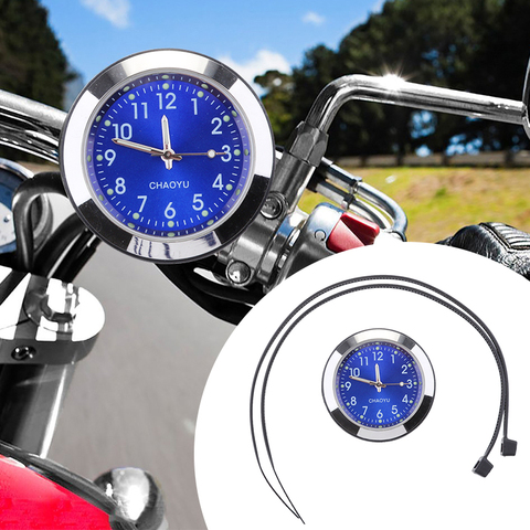Reloj luminoso y correa con soporte para manillar de motocicleta, para Yamaha, Honda, Suzuki, ATV, Quad BIke, Etc. Accesorios de motocicleta 1 Juego ► Foto 1/6