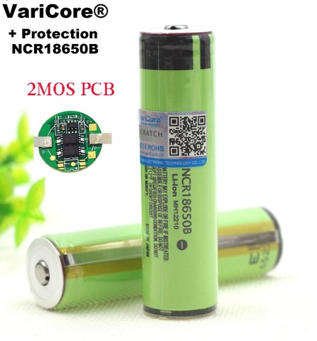Nuevo protegido 18650 NCR18650B batería recargable de 3400mah, 3,7 V con PCB para las baterías de la linterna ► Foto 1/6