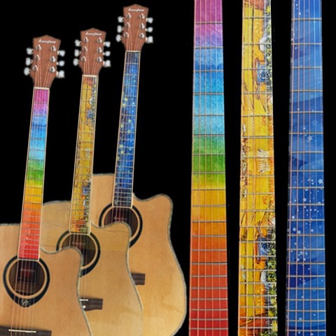 Calcomanías de diapasón para Guitarra nueva, pegatinas con incrustaciones para Guitarra, cabeza de cuello, Guitarra, bajo, ukelele, pegatina fina, accesorios de Guitarra ► Foto 1/6